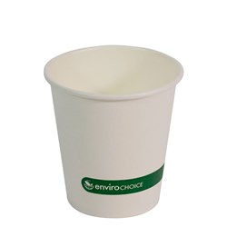 Paper Cup Dispensable Compostable And Recyclable Aqueous Lined Single Wall White 6 Oz