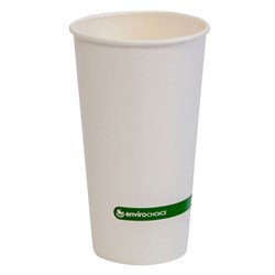 Green Pint Paper Cup Compostable and Recyclable Aqueous lined Single Wall Paper Cup 570 ml