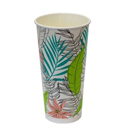 Paper Cup Cold Drink Biodegradable & Compostable Planet Milkshake Multi Colour 90mm 22 Oz