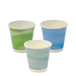 PLAnet Watercolour Cup Cold Drink Compostable 200ml 6oz