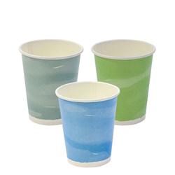PLAnet Watercolour Cup Cold Drink Compostable 280ml 8oz