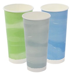 PLAnet Watercolour Cup Cold Drink Compostable 700ml 24oz