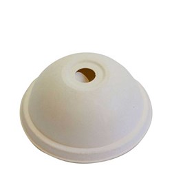Lid Dome Bagasse White To Suit Cold Cups 80mm