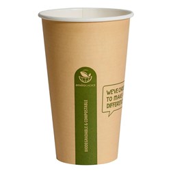 Takeaway Coffee Cup Biodegradable & Compostable Single Wall Kraft 16 oz