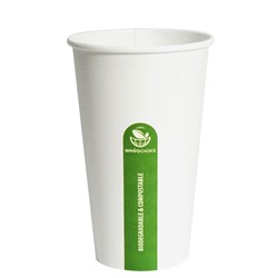 Takeaway Coffee Cup Biodegradable & Compostable Single Wall White 16 oz 