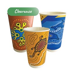 Paper Coffee Cup Compostable Aqueous Lined Double Wall Keip Series 16 oz 