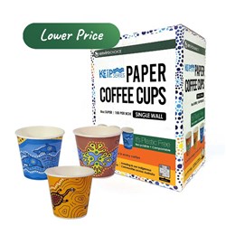 Paper Coffee Cup Core Aqueous Lined Single Wall Keip Series Plastic Free Packing 8 Oz Super