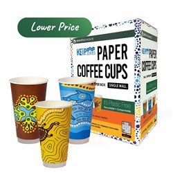 Paper Coffee Cup Core Aqueous Lined Single Wall Keip Series Plastic Free Packing 16 Oz