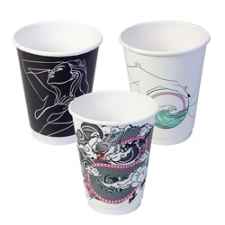 Paper Coffee Cup Core Aqueous Double Wall Ink Series 12 OZ