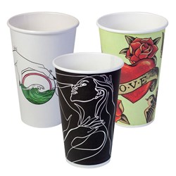 Paper Coffee Cup Core Aqueous Single Wall Ink Series 16 OZ