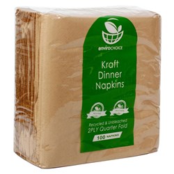 Napkins 2 Ply Quarter Fold Kraft Dinner