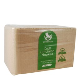 Napkins 1 Ply Quarter Fold Kraft Luncheon
