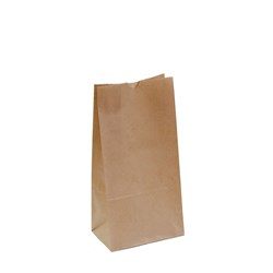 Paper Bag Self Opening Satchels Takeaway Food Brown No 8