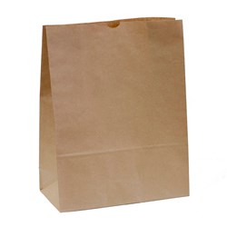 Paper Bag Self Opening Satchels Flat Bottom Brown No 20