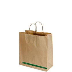 Paper Carry Bag Twist Handle Kraft Large 340Hx320W+145G mm