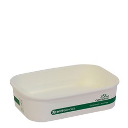 PLAnet Container Rectangular PLA Lined Paperboard White 500ml