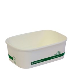 PLAnet Container Rectangular PLA Lined Paperboard White 750ml