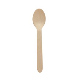Cutlery Spoon Wooden FSC Certified 165mm 50 Pack 