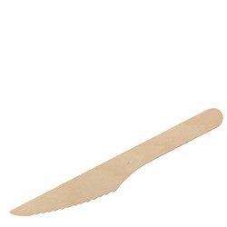 Cutlery Knife Wooden Kraft 165mm