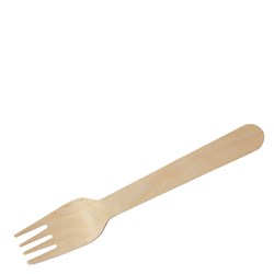 Cutlery Wooden Fork 160mm 