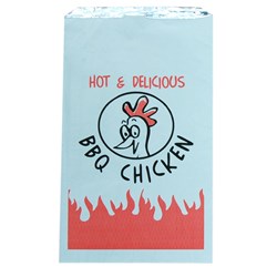 Paper Bag Foil Lined Chicken Printed Multi Colour 300X180X45mm