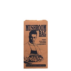 Paper Bag Printed Mushroom Brown 295X150X65mm