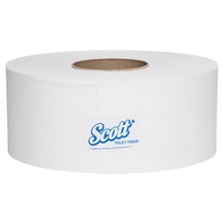 Toilet Tissue 1 Ply Scott Compact Jumbo Roll White 600m
