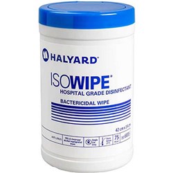 Wipes Bactericial Halyard Isowipe 75 Sheets per Canister 
