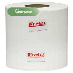 Wipes On Roll Wypall Centrefeed 1 Ply White 180mm x300m