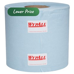 Wipes On Roll Wypall L10 Roll Centrefeed 1 Ply Blue Perforated 180X380mmX300mm