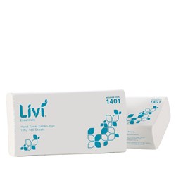 Paper Hand Towel Essentials 1 Ply Interleaved Ultra Slim White Extra Large 230X360mm