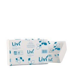 Paper Hand Towel Essentials 1 Ply Interleaved Multi Fold White 225X230mm