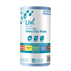 Wipes Commercial Roll Blue 90Sheets 300x500mm