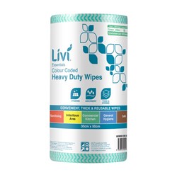 Wipes Commercial Roll Green 90Sheets 300x500mm