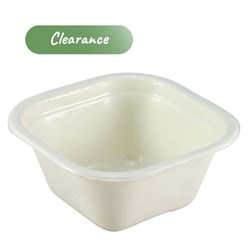 Container Square Natural Fibre 12 oz
