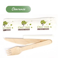 Cutlery Fork / Knife / Napkin Wood Kraft 