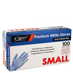 Gloves Nitrile Powder Free Blue Small
