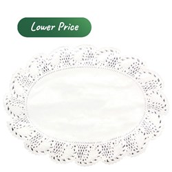 Doyley Paper Lace Oval White No 4