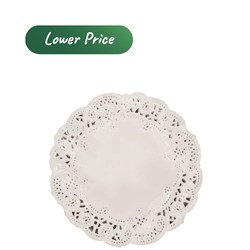 Doyley Paper Lace Round White 6 Inch