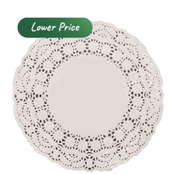 Doyley Paper Lace Round White 9.5 Inch