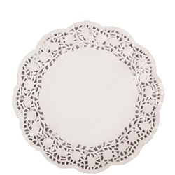 Doyley Paper Lace Round White 10 Inch
