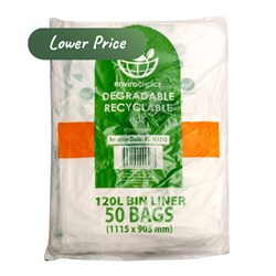 Bin Liners Oxo Biodegradable Clear 120 Litres