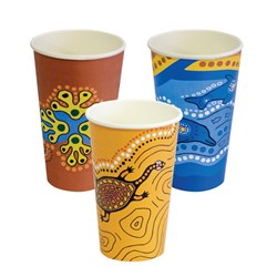 Paper Coffee Cup Core Aqueous Lined Single Wall Keip Series Plastic Free Packing 16 Oz