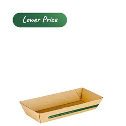 Hot Dog Tray/Brown Corrugated Kraft