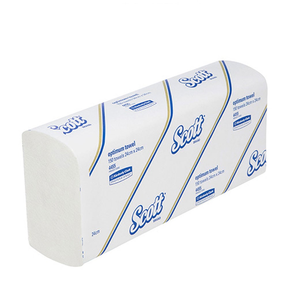 Interleaved Hand Towel Paper Hand Towel Scott Optimum White 24X24cm