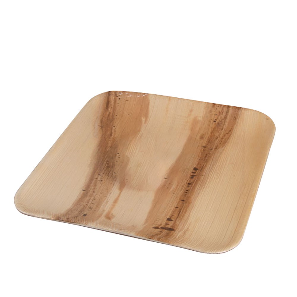 Palm Leaf Plates Plate Square Flat Palm Leaf 250mm Company Name